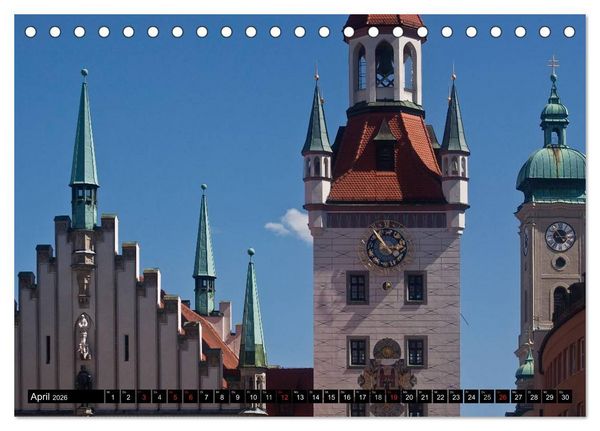 Produktbild: M&uuml;nchen - Die Sch&ouml;ne (Tischkalender 2026 DIN A5 quer), CALVENDO Monatskalender