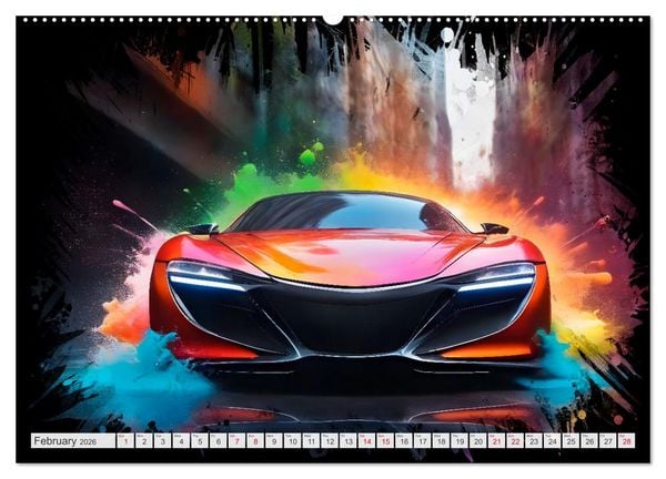Produktbild: COOL SPORTSCARS Breathtaking AI-generated speedsters (High Quality Premium Wall Calendar 2026 DIN A2 landscape),CALVENDO 12 Month Wall Calendar