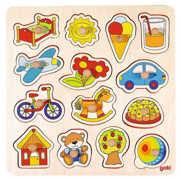 Produktbild: Steckpuzzle Schaukelpferd, Ball, ...