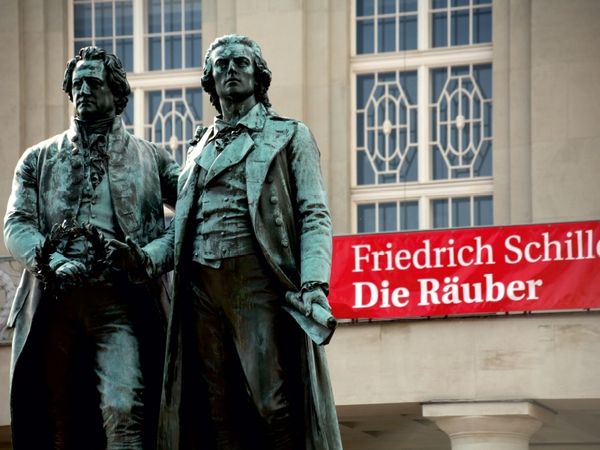 Produktbild: CALVENDO Puzzle Goethe-Schiller-Denkmal in Weimar | 1000 Teile Lege-Gr&ouml;&szlig;e 64x48cm Foto-Puzzle f&uuml;r gl&uuml;ckliche Stunden