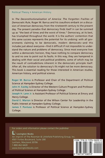 Produktbild: Deconstitutionalization of America