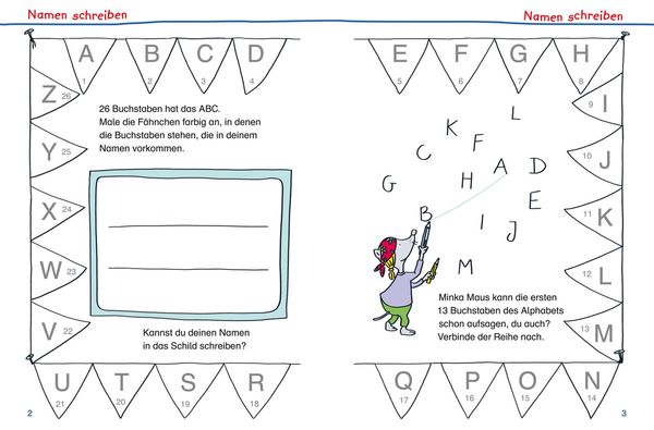 Produktbild: Schlau für die Schule: Mein kunterbuntes dickes Lernheft: Buchstaben und Zahlen