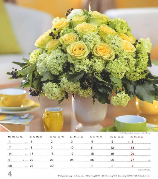 Produktbild: Alpha Edition - Der Duft der Rosen 2025 Bildkalender, 30,x34cm, Kalender mit sch&ouml;nen Bildmotiven f&uuml;r jeden Monat, Monats&uuml;bersicht, Feiertage DE/AT/CH und internationales Kalendarium