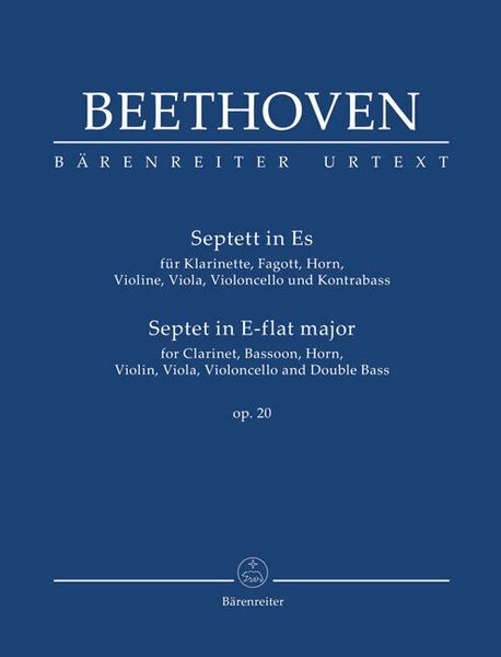 Produktbild: Septett f&uuml;r Klarinette, Fagott, Horn, Violine, Viola, Violoncello und Kontrabass in Es op. 20