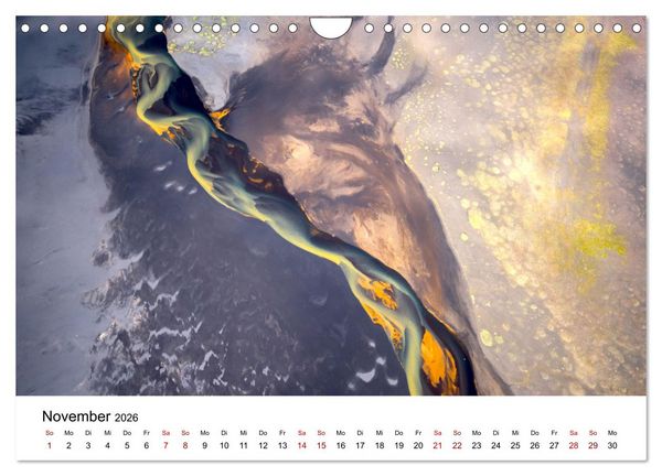 Produktbild: Island Luftaufnahmen (Wandkalender 2026 DIN A4 quer), CALVENDO Monatskalender