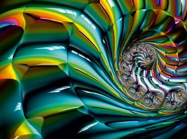 Produktbild: Green Enigmatic Shell Fractal (Puzzle)