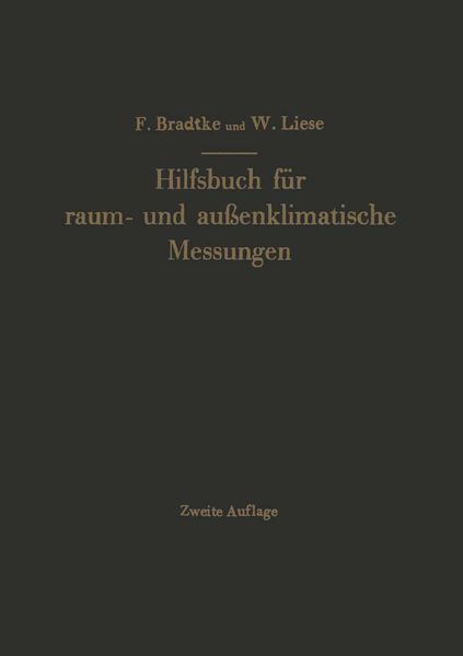 Produktbild: Hilfsbuch f&uuml;r raum- und au&szlig;enklimatische Messungen f&uuml;r hygienische, gesundheitstechnische und arbeitsmedizinische Zwecke