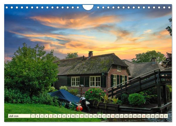 Produktbild: Idyllische Reetdachh&auml;user (Wandkalender 2026 DIN A4 quer), CALVENDO Monatskalender