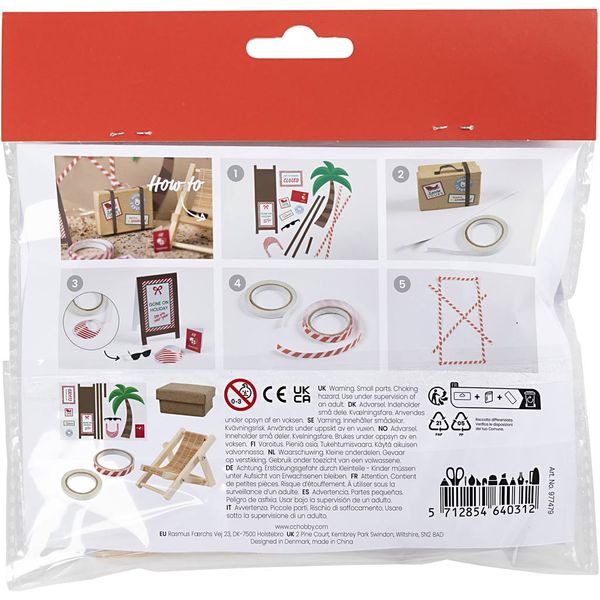 Produktbild: Creativ Company DIY Sets Miniaturen Mini Kreativ Set Wichtelt&uuml;r, Im Urlaub, Kreativ Box