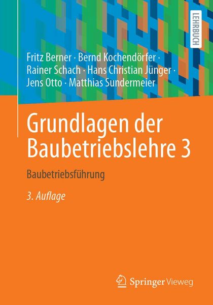 Produktbild: Grundlagen der Baubetriebslehre 3