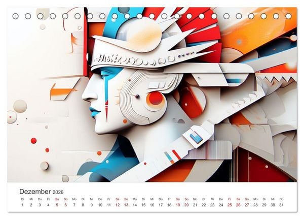 Produktbild: Die Farben des Origami (Tischkalender 2026 DIN A5 quer), CALVENDO Monatskalender