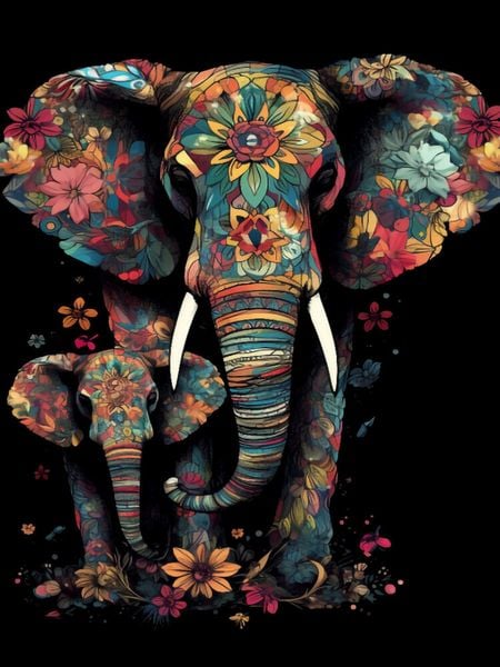 Produktbild: CALVENDO Puzzle Elefanten | 1000 Teile Lege-Gr&ouml;&szlig;e 64x48cm Foto-Puzzle f&uuml;r gl&uuml;ckliche Stunden