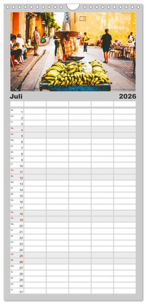 Produktbild: Familienplaner 2026 - Kolumbien - Eine unvergessliche Reise durch das bunte Land. mit 5 Spalten (Wandkalender, 21 x 45 cm) CALVENDO