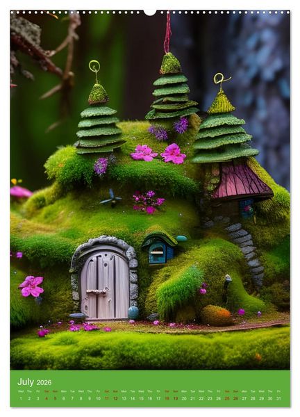 Produktbild: Tiny Fairy Havens (Wall Calendar 2026 DIN A2 portrait), CALVENDO 12 Month Wall Calendar