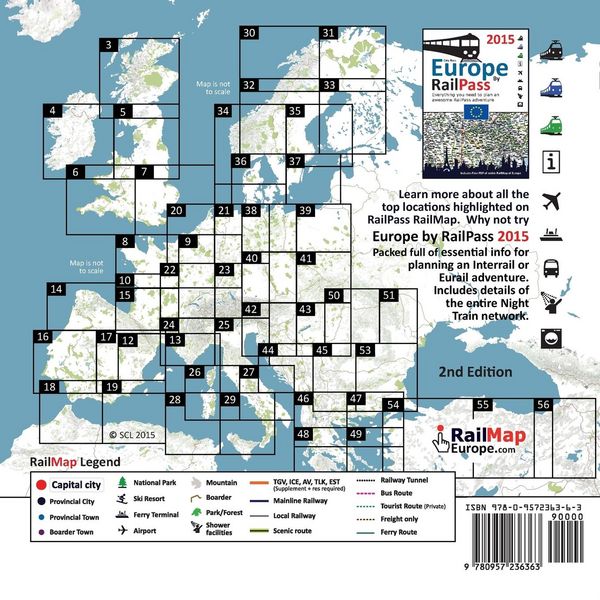 Produktbild: RailPass RailMap Europe 2015