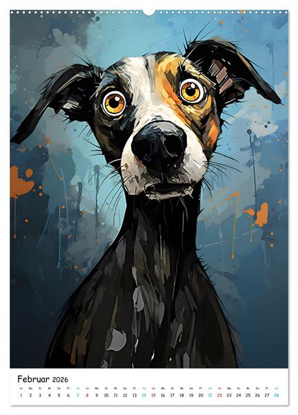 Produktbild: Crazy Dogs Bekannte Hunderassen im Comicstyle (Wandkalender 2026 DIN A2 hoch), CALVENDO Monatskalender