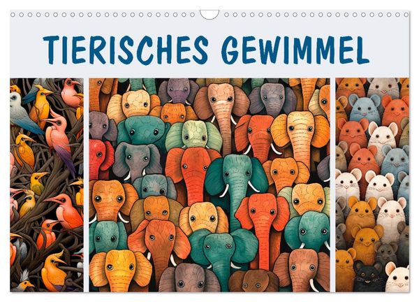 Produktbild: Tierisches Gewimmel (Wandkalender 2026 DIN A3 quer), CALVENDO Monatskalender