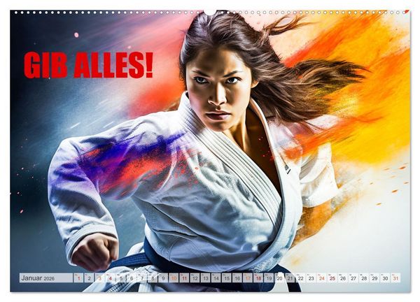 Produktbild: Judo und Motivation (hochwertiger Premium Wandkalender 2026 DIN A2 quer), Kunstdruck in Hochglanz