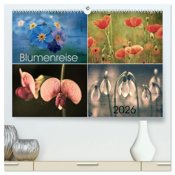 Produktbild: Blumenreise 2026 (hochwertiger Premium Wandkalender 2026 DIN A2 quer), Kunstdruck in Hochglanz