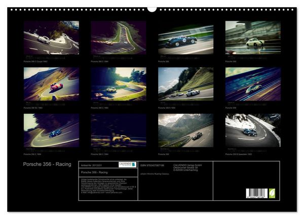 Produktbild: Porsche 356 - Racing (Wandkalender 2026 DIN A2 quer), CALVENDO Monatskalender