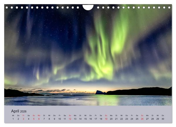 Produktbild: Norwegen - Mythos Nordlichter (Wandkalender 2026 DIN A4 quer), CALVENDO Monatskalender