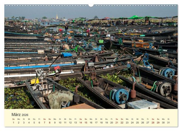 Produktbild: Leben in Myanmar (hochwertiger Premium Wandkalender 2026 DIN A2 quer), Kunstdruck in Hochglanz
