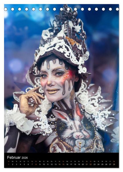 Produktbild: Klangk&ouml;rper - Bodypainting Adventures (Tischkalender 2026 DIN A5 hoch), CALVENDO Monatskalender