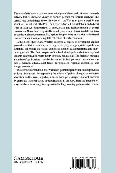 Produktbild: Applying General Equilibrium