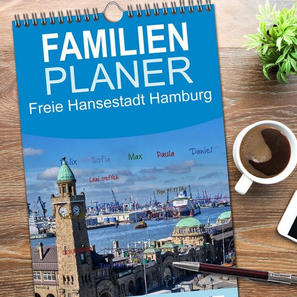 Produktbild: Familienplaner 2026 - Freie Hansestadt Hamburg mit 5 Spalten (Wandkalender, 21 x 45 cm) CALVENDO