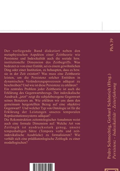 Produktbild: Persistenz, Indexikalit&auml;t, Zeiterfahrung