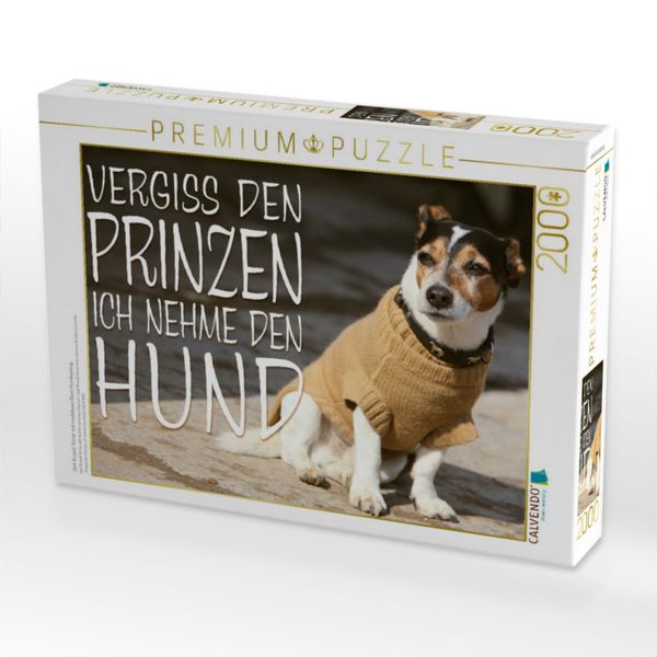 Produktbild: CALVENDO Puzzle Jack Russell Terrier mit modebewu&szlig;tem Hundeanzug | 2000 Teile Lege-Gr&ouml;&szlig;e 90x67cm Foto-Puzzle f&uuml;r gl&uuml;ckliche Stunden