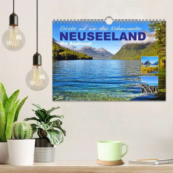 Produktbild: Erlebe mit mir das Naturwunder Neuseeland die S&uuml;dinsel (Wandkalender 2026 DIN A4 quer), CALVENDO Monatskalender