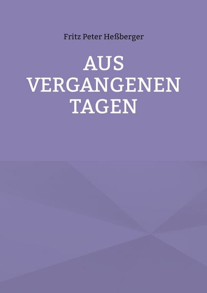 Produktbild: Aus vergangenen Tagen