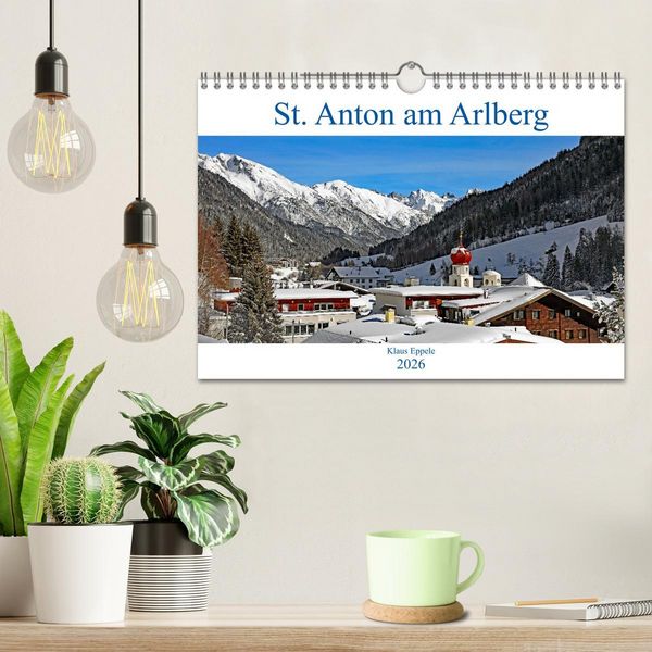 Produktbild: St. Anton am Arlberg (Wandkalender 2026 DIN A4 quer), CALVENDO Monatskalender