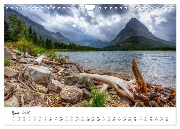 Produktbild: Glacier National Park Montana - USA (Wandkalender 2026 DIN A4 quer), CALVENDO Monatskalender