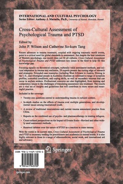 Produktbild: Cross-Cultural Assessment of Psychological Trauma and PTSD