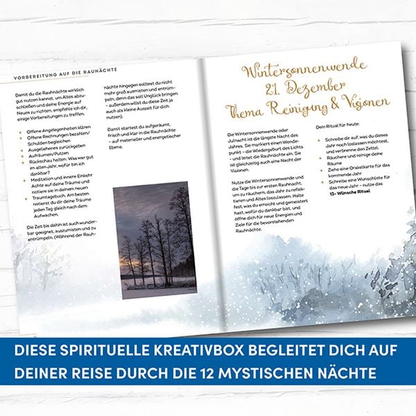 Produktbild: Rauhn&auml;chte bewusst erleben - Die wunderbare Rauhn&auml;chte-Box. Mit magischem W&uuml;nsche-Ritual