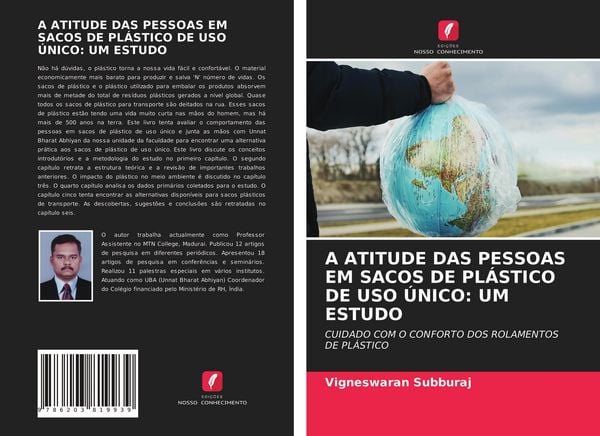 Produktbild: A Atitude das Pessoas Em Sacos De Pl&aacute;stico De Uso &Uacute;nico: Um Estudo