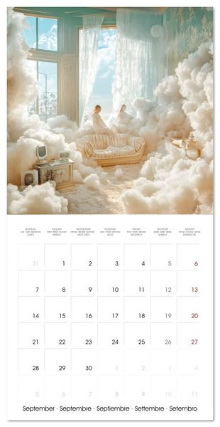 Produktbild: Animals in unreal rooms - Dreamlike Illusions (Wall Calendar 2026 12 &times; 12 Inch) CALVENDO 12 Month Wall Calendar