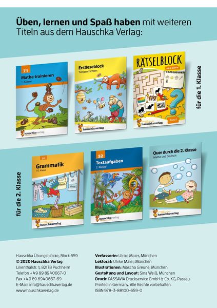 Richtig schreiben lernen 1. Klasse Übungsblock
