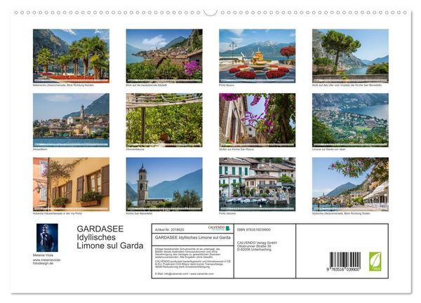 Produktbild: GARDASEE Idyllisches Limone sul Garda (hochwertiger Premium Wandkalender 2026 DIN A2 quer), Kunstdruck in Hochglanz