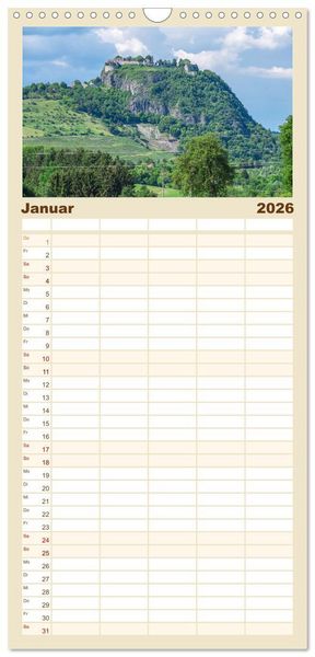 Produktbild: Familienplaner 2026 - HEGAUBERGE mit 5 Spalten (Wandkalender, 21 x 45 cm) CALVENDO