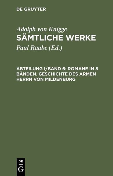 Produktbild: Romane in 8 B&auml;nden. Geschichte des armen Herrn von Mildenburg
