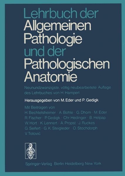 Produktbild: Lehrbuch der Allgemeinen Pathologie und der Pathologischen Anatomie