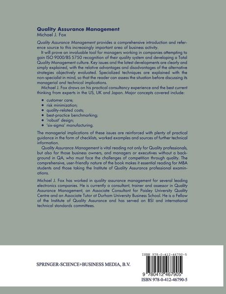 Produktbild: Quality Assurance Management