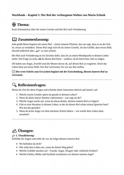 Produktbild: "Workbook - Das Arbeitsbuch zum Erwachen der verborgenen Welten"
