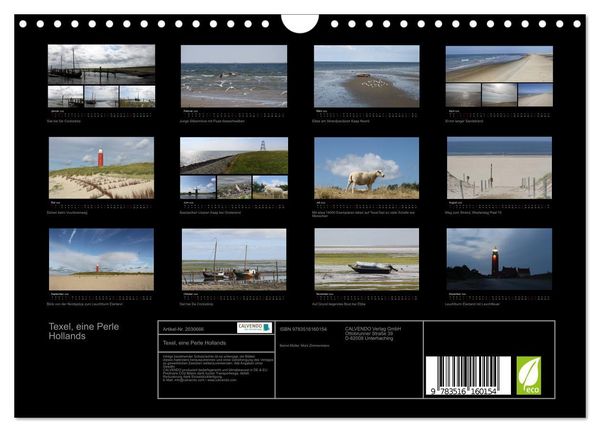 Produktbild: Texel, eine Perle Hollands (Wandkalender 2026 DIN A4 quer), CALVENDO Monatskalender