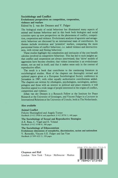 Produktbild: Sociobiology and Conflict