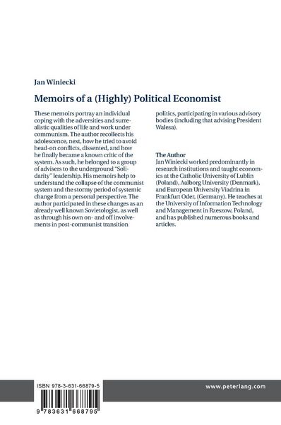Produktbild: Memoirs of a (Highly) Political Economist