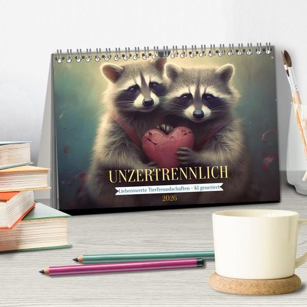 Produktbild: Unzertrennlich (Tischkalender 2026 DIN A5 quer), CALVENDO Monatskalender